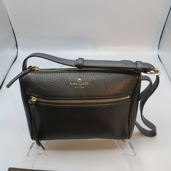 Kate Spade Handbags - Kate Spade Mini Cayli Black Pebble Leather Crossbody Purse (Never used)